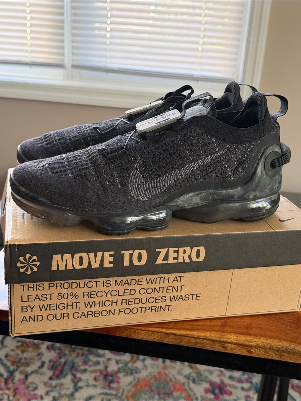 Nike Black Flyknit VaporMax with Smoky Translucent Sole